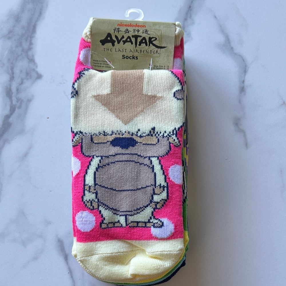 Nickelodeon Avatar Men's Crew Socks -set of 5 Character Graphic